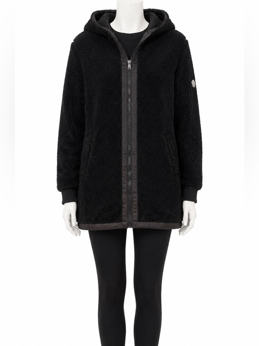 1 Madison Expedition Women's M Black Faux Fur Teddy Hooded Jacket